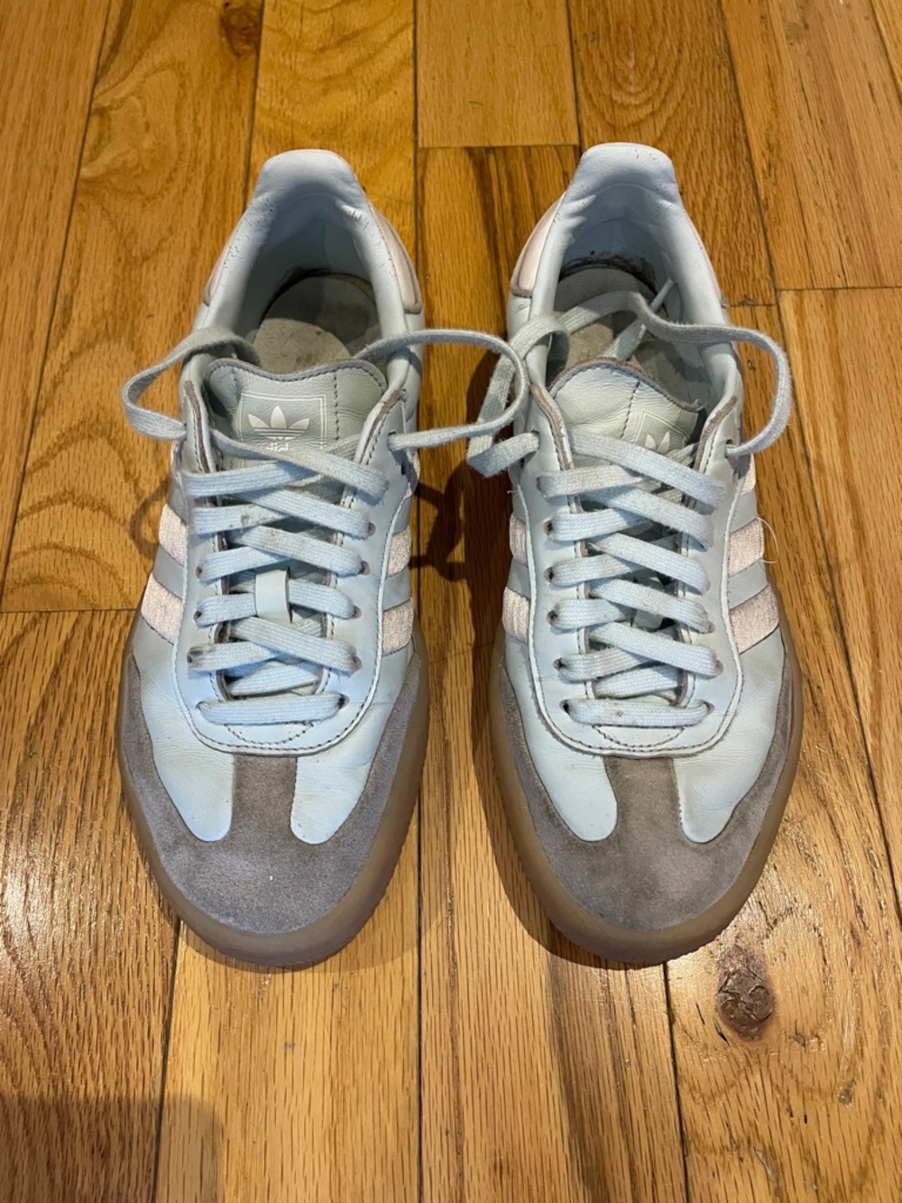 Adidas Sambae Pale Blue and Gray Casual Sneakers
